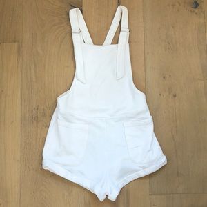 White Overall Romper